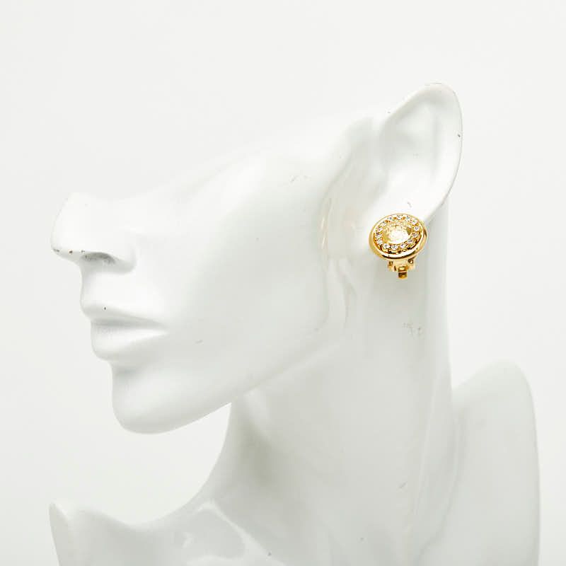 Versace Medusa Line Stone Earrings Gold Plated — view 6