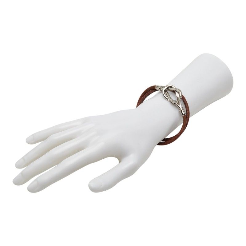 Hermes Atame Choker Bracelet Brown Leather 1- — view 6