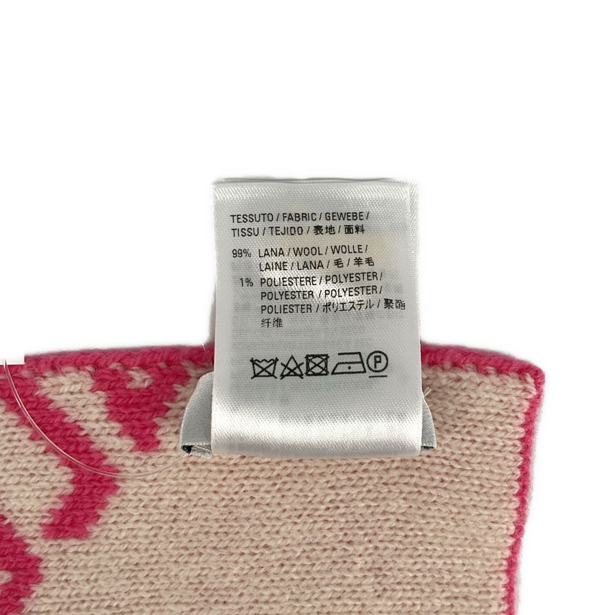 Balenciaga Wool All Logo Scarf Shawl Pink White — view 6