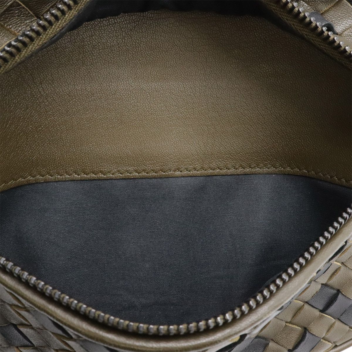 Bottega Veneta Intrecciato Belt Bag Waist Pouch Hip Leather Khaki — view 9