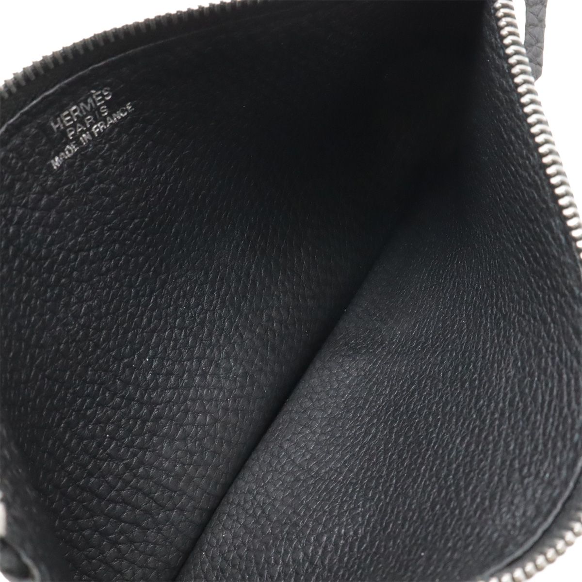 Hermes Dogon Duo GM Bifold Wallet Togo Leather Black Silver with Coin Case — view 8