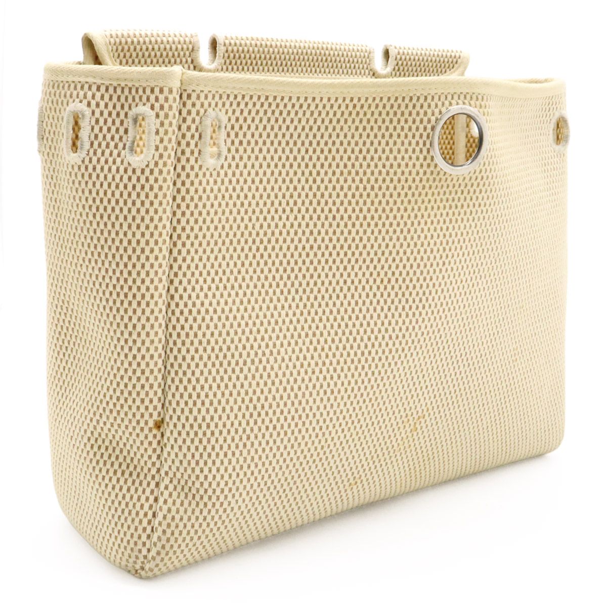Hermes Herbag PM 2-Way Shoulder Bag Toile Officier GM Black Beige — view 9