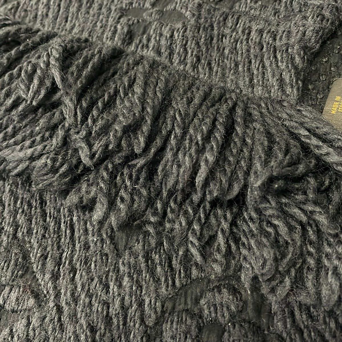 Louis Vuitton Scarf Echarpe Logo Mania Anthracite Wool Silk — view 5