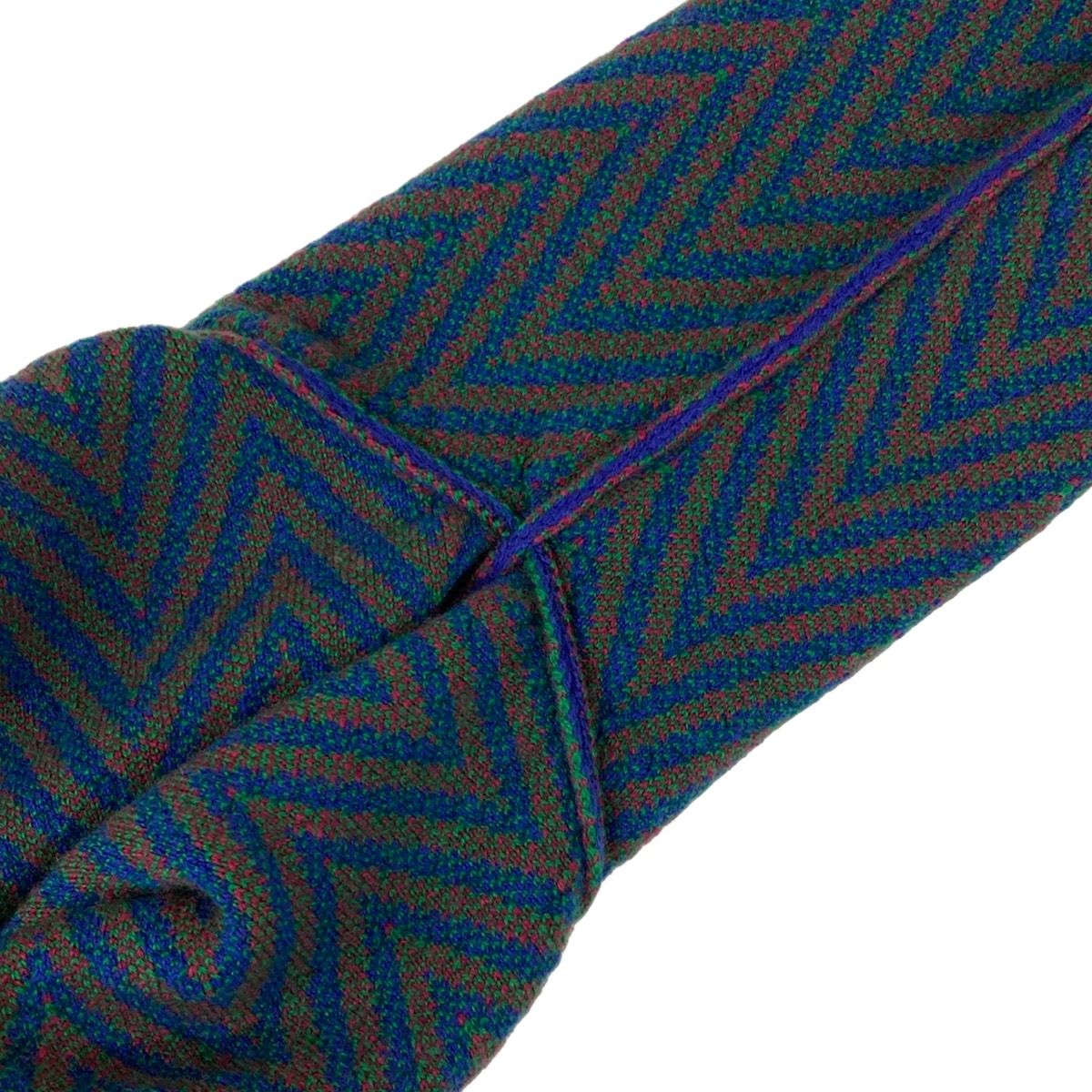 Chanel Dress 36 S Blue Red Green Cashmere — view 9