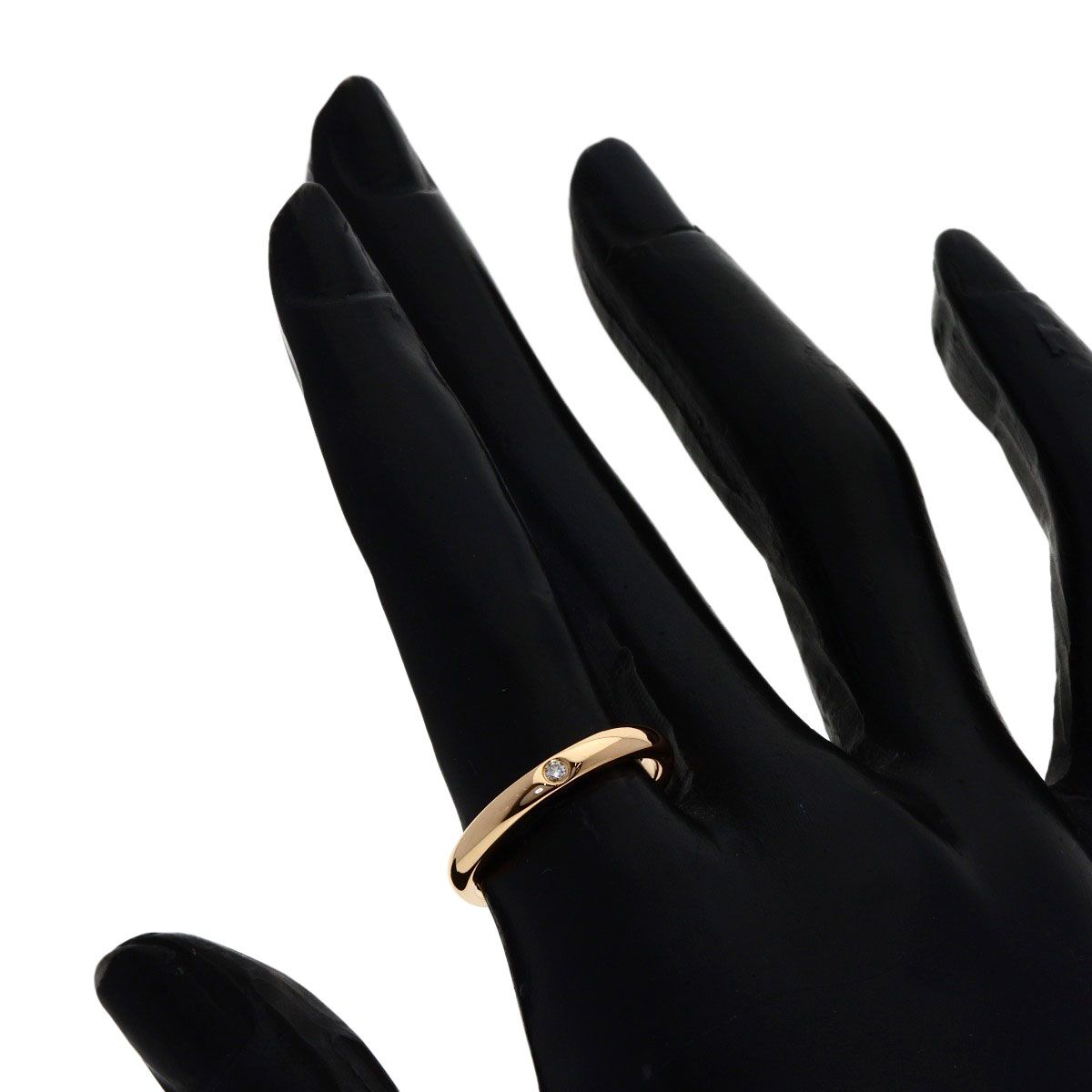 Tiffany & Co Stacking Band Diamond Ring 18k Pink Gold — view 7