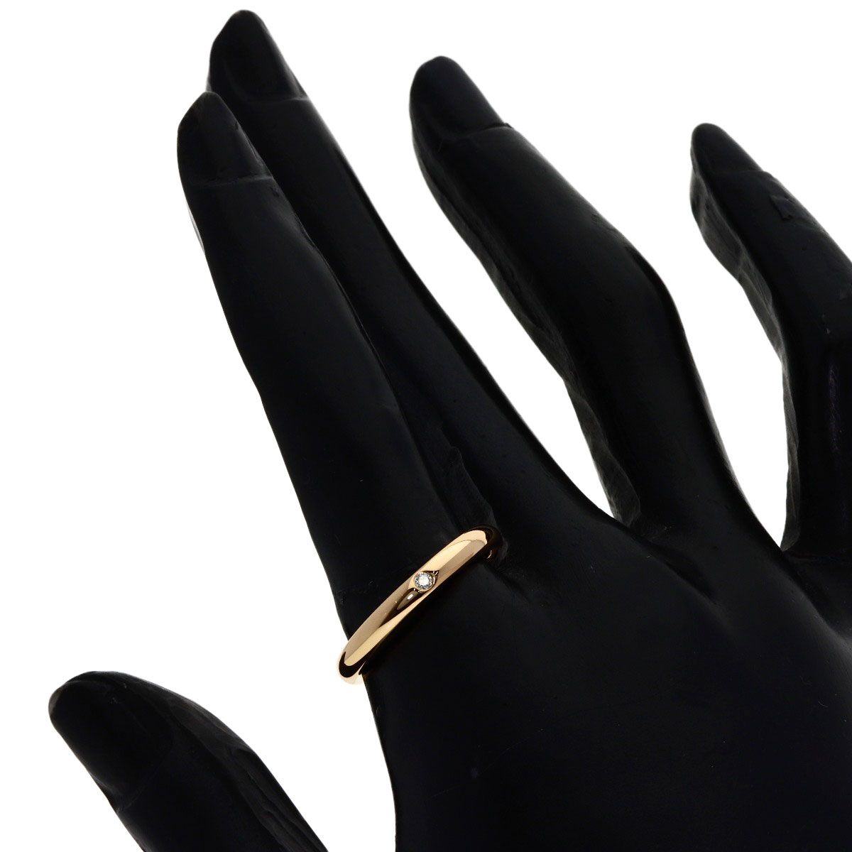 Tiffany & Co Stacking Band Diamond Ring 18k Pink Gold — view 7