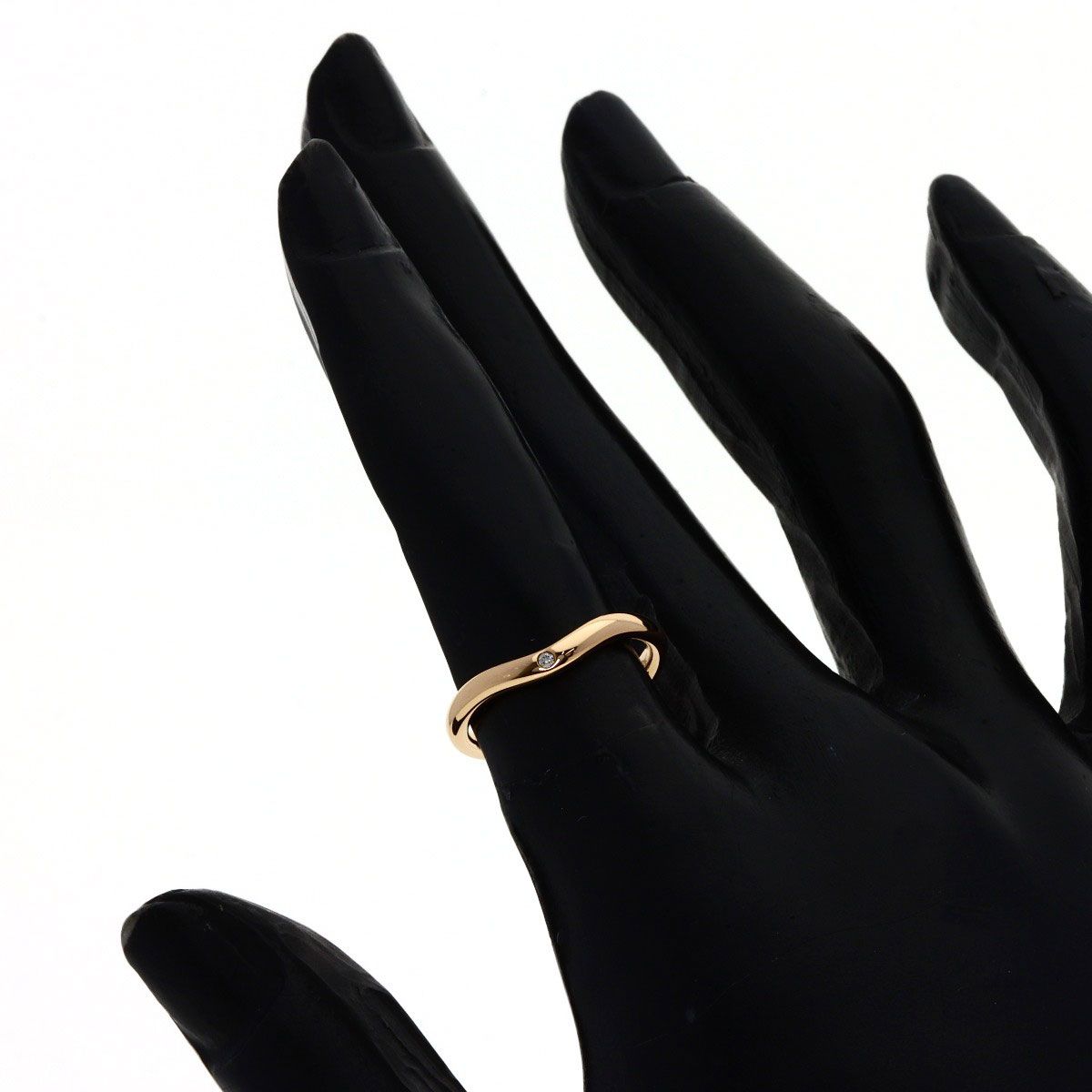 Tiffany & Co T Cube Band Diamond Ring 18k Pink Gold — view 7