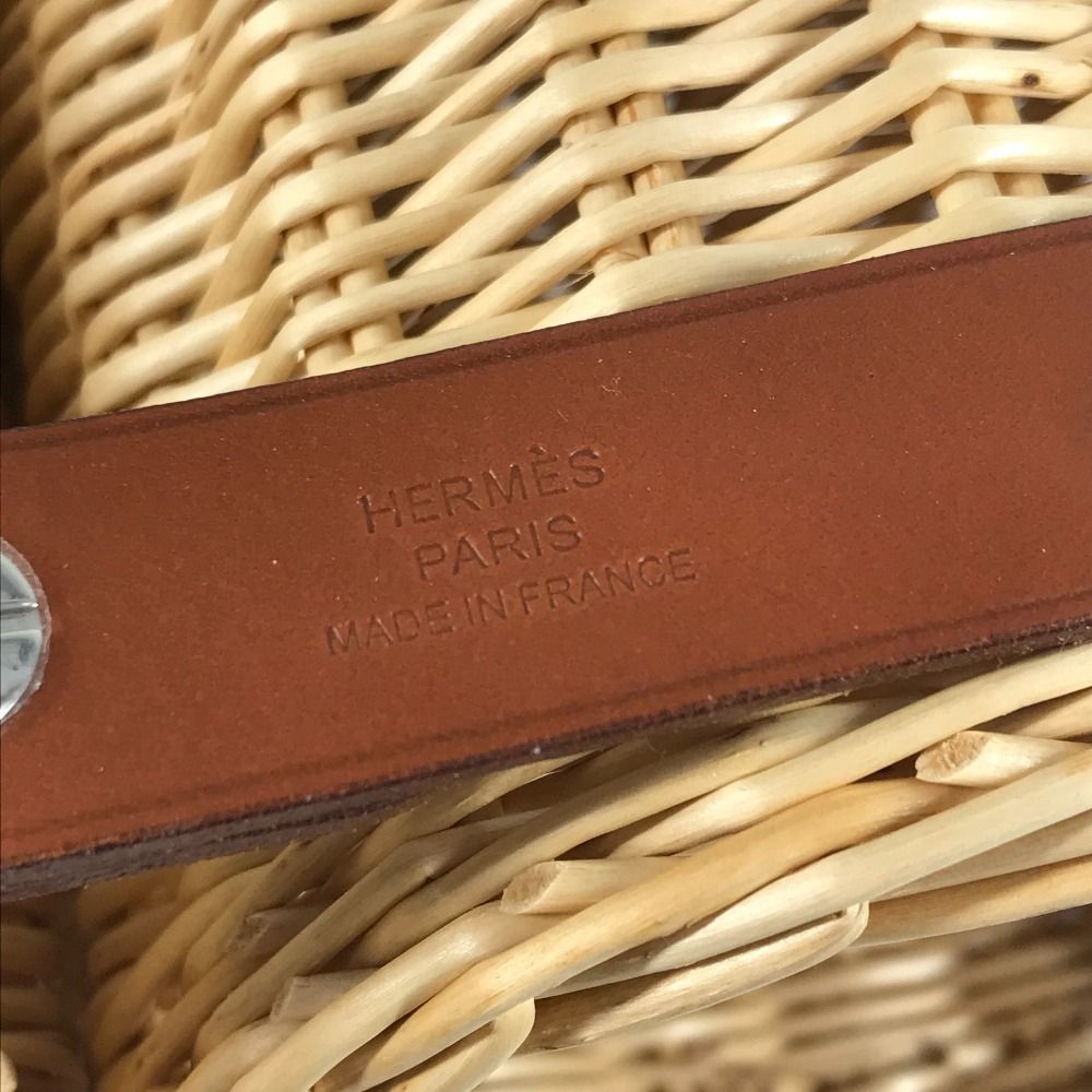 Hermes Object Wine Rack Lien de Brick Beige Shoulder Bag — view 8