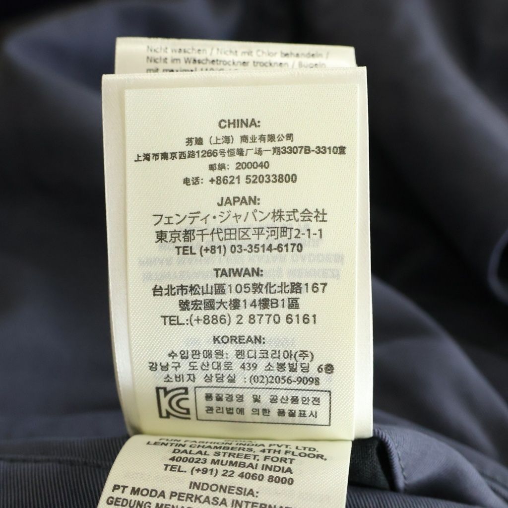 Fendi Multi Patch Hooded Jacket Coat Navy — view 8