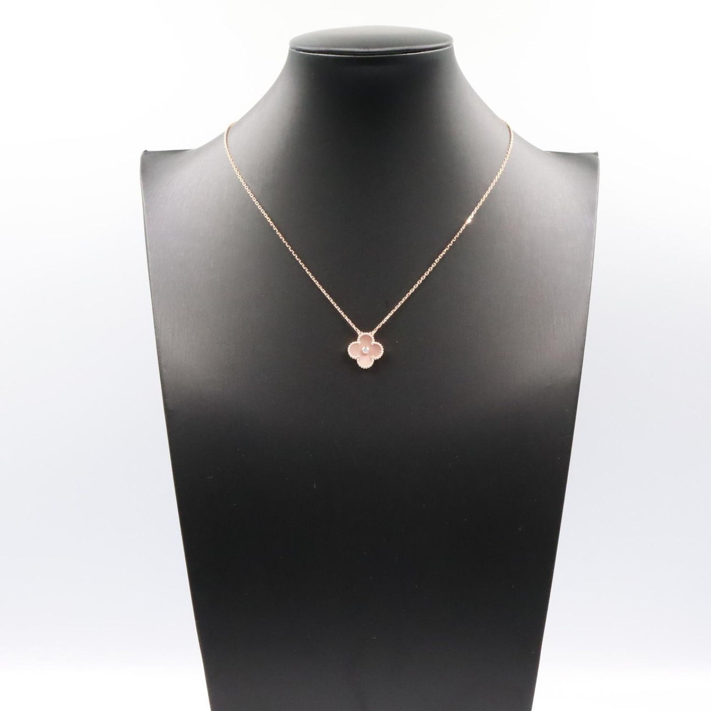 Van Cleef & Arpels Necklace Vintage Alhambra 37 41.5 cm 18k Pink Gold Diamond — view 5