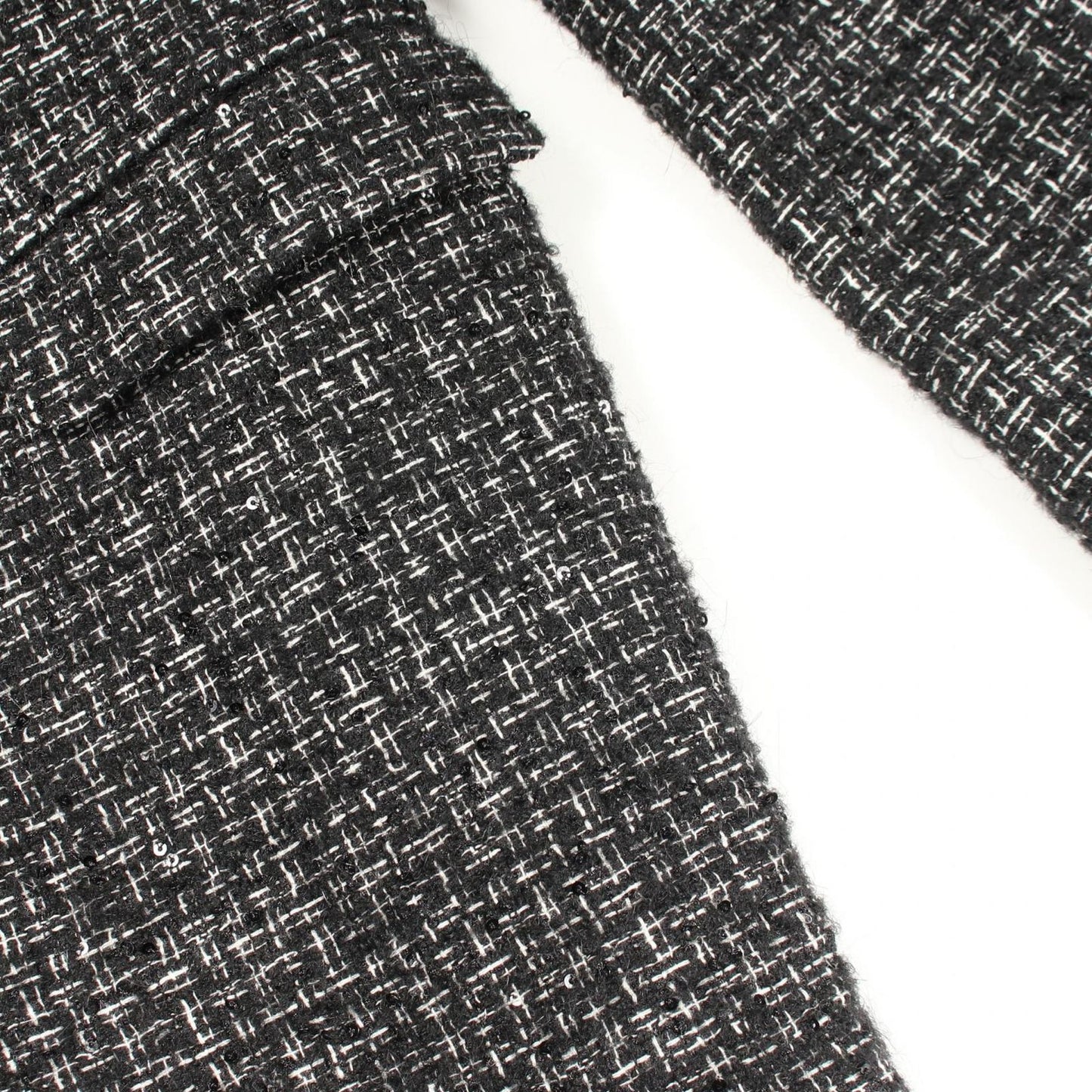 Saint Laurent Paris Tweed Sequin Black Jacket — view 9