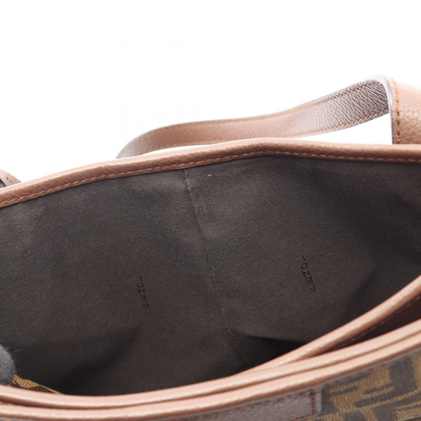 Fendi Tote Zucca Black Brown Canvas Leather — view 9