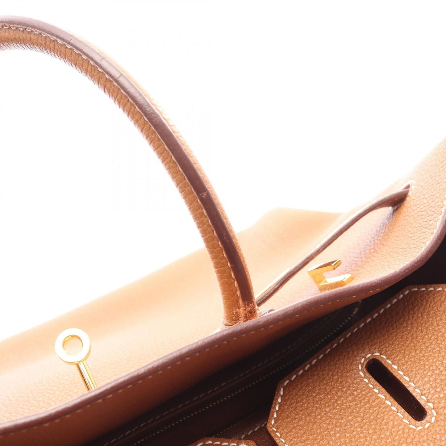 Hermes Handbag Birkin 35 Gold Leather — view 9
