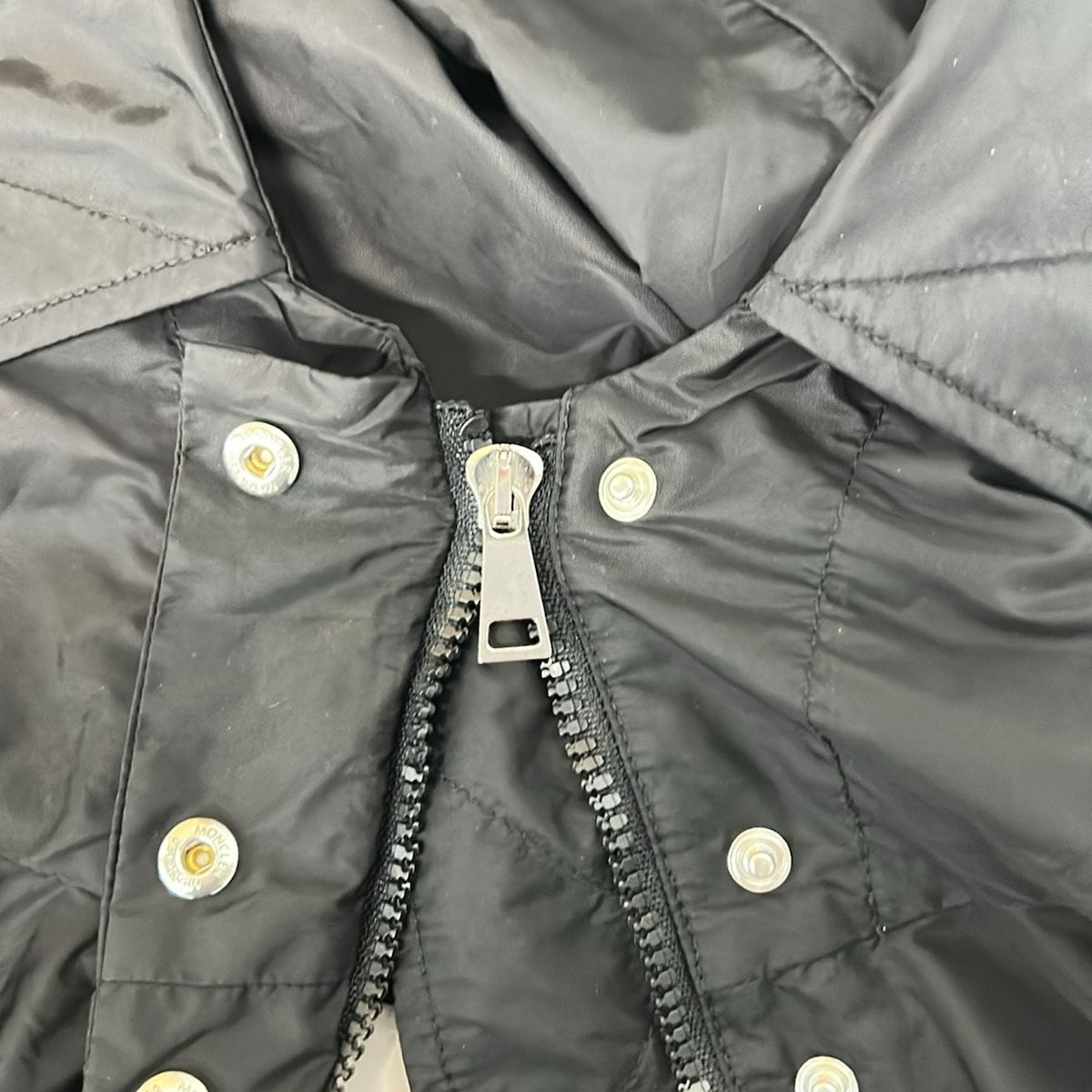Moncler Coat Prasin Black Long Sleeve Studs Autumn Spring — view 8