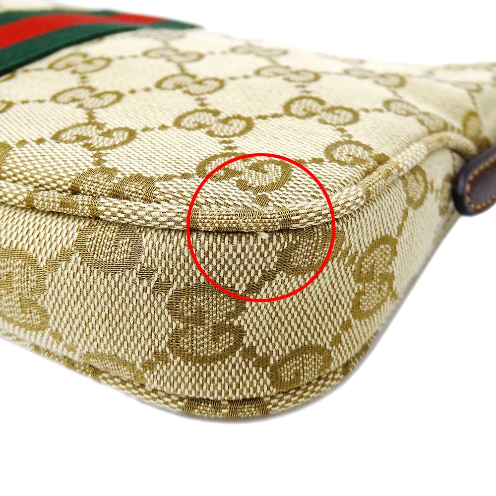 Gucci Shoulder Bag 2-Way Lunetta GG Supreme Beige Brown Small — view 9