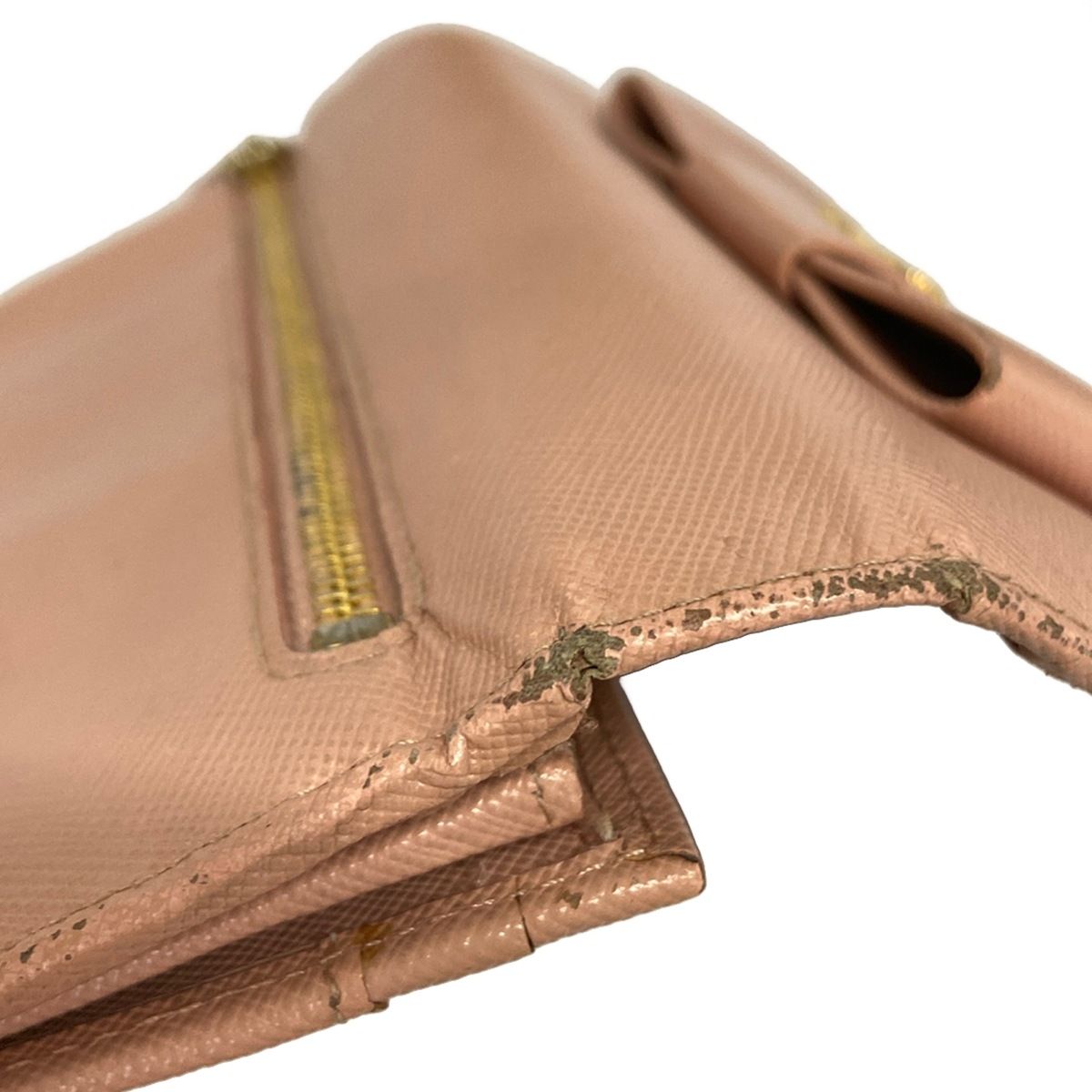 Prada Wallet Light Pink Ribbon Leather — view 9