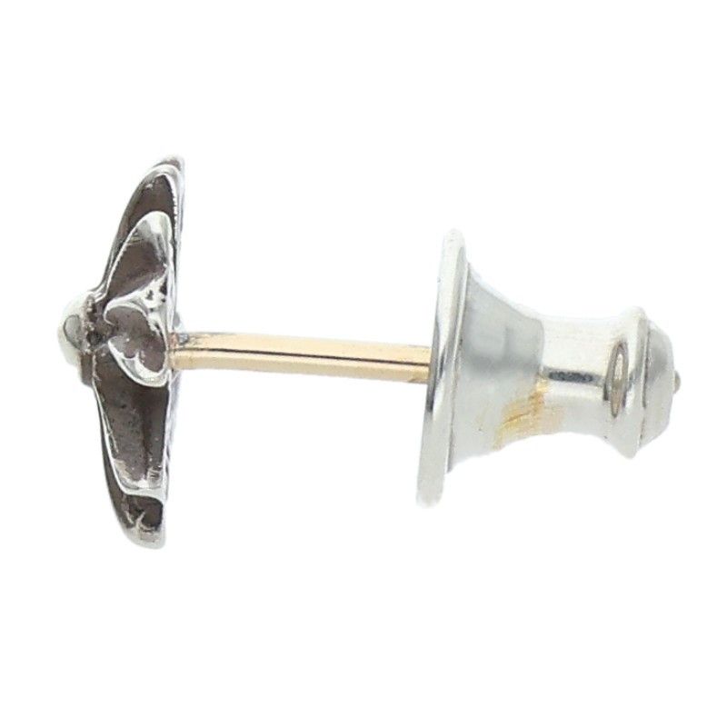Chrome Hearts No2 CH Pls CH Plus Stud Silver Earrings — view 5