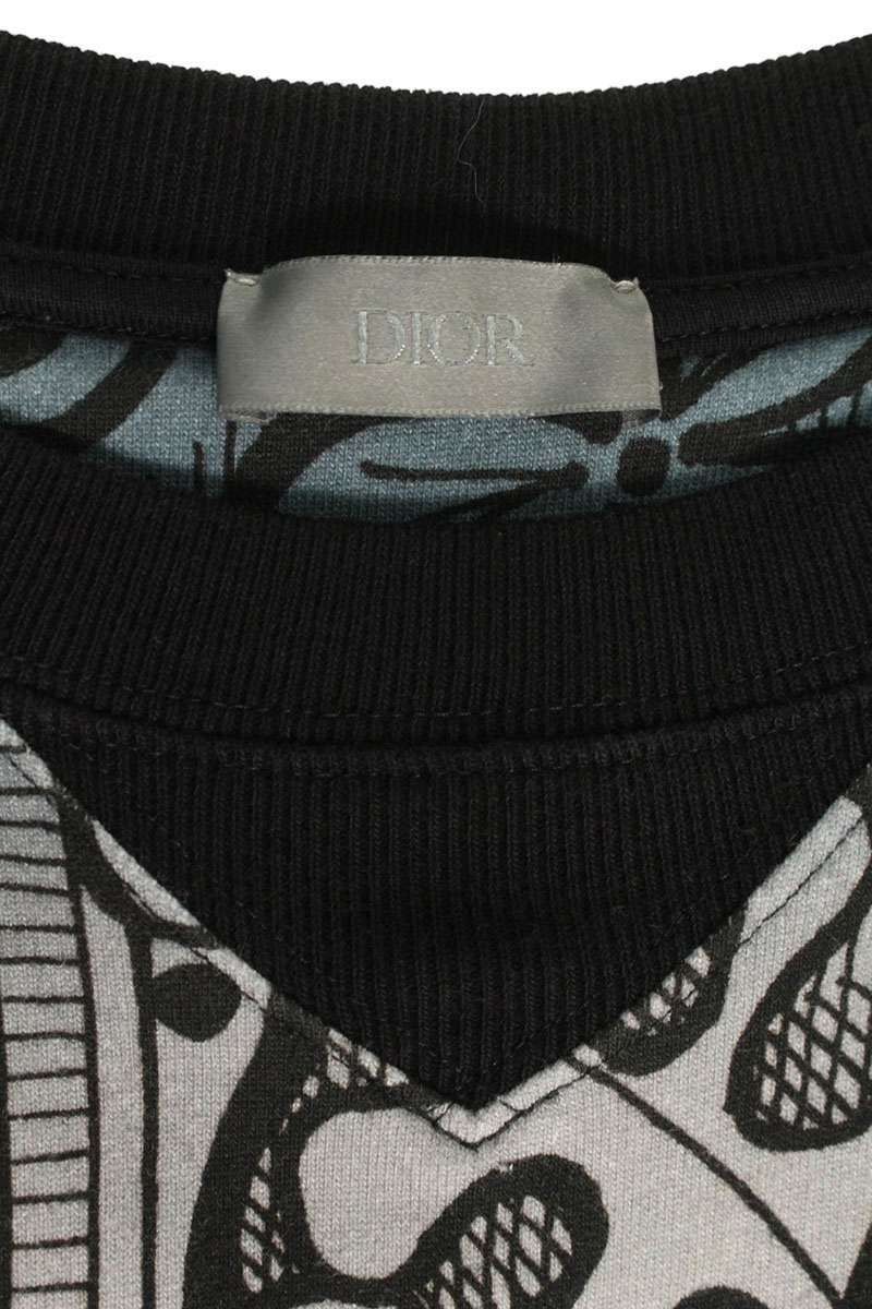 Dior and Shawn Flower All Over Pattern T-Shirt — view 3