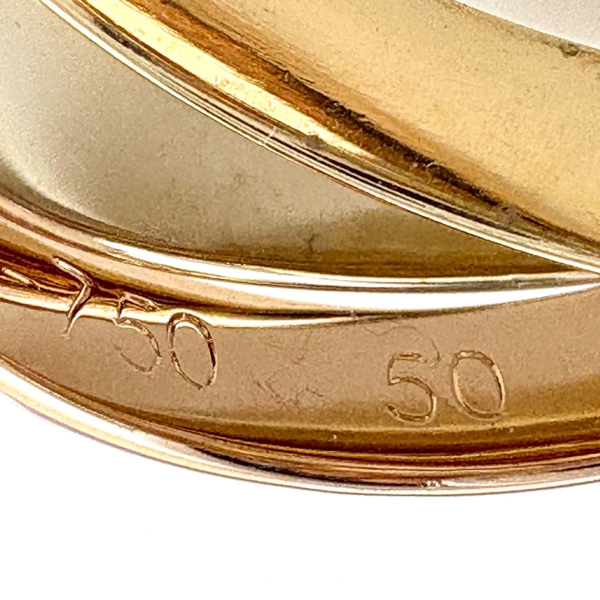 Cartier Trinity Ring YG Yellow Gold PG Pink WG White Three Color — view 6