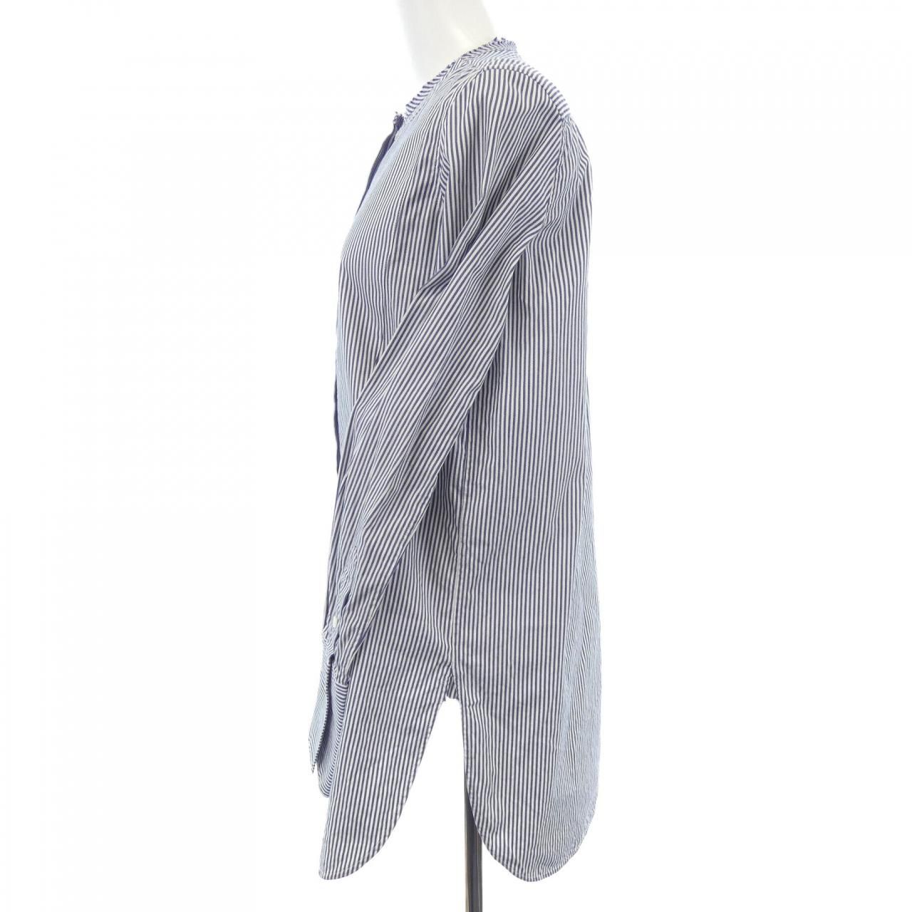 Celine Shirt White Blue Striped — view 7
