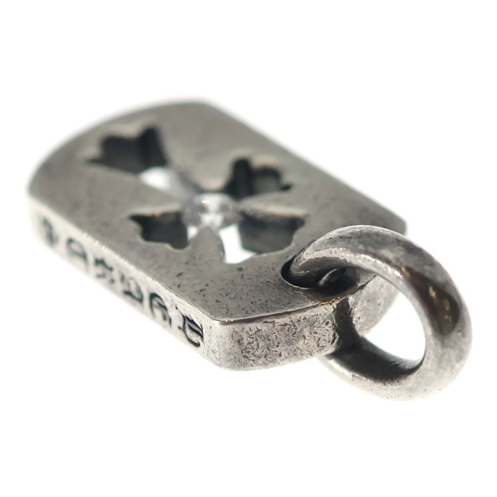 Chrome Hearts DT Tny CO Crs Tiny Cutout Cross Dog Tag 1 Diamond Charm Necklace — view 6