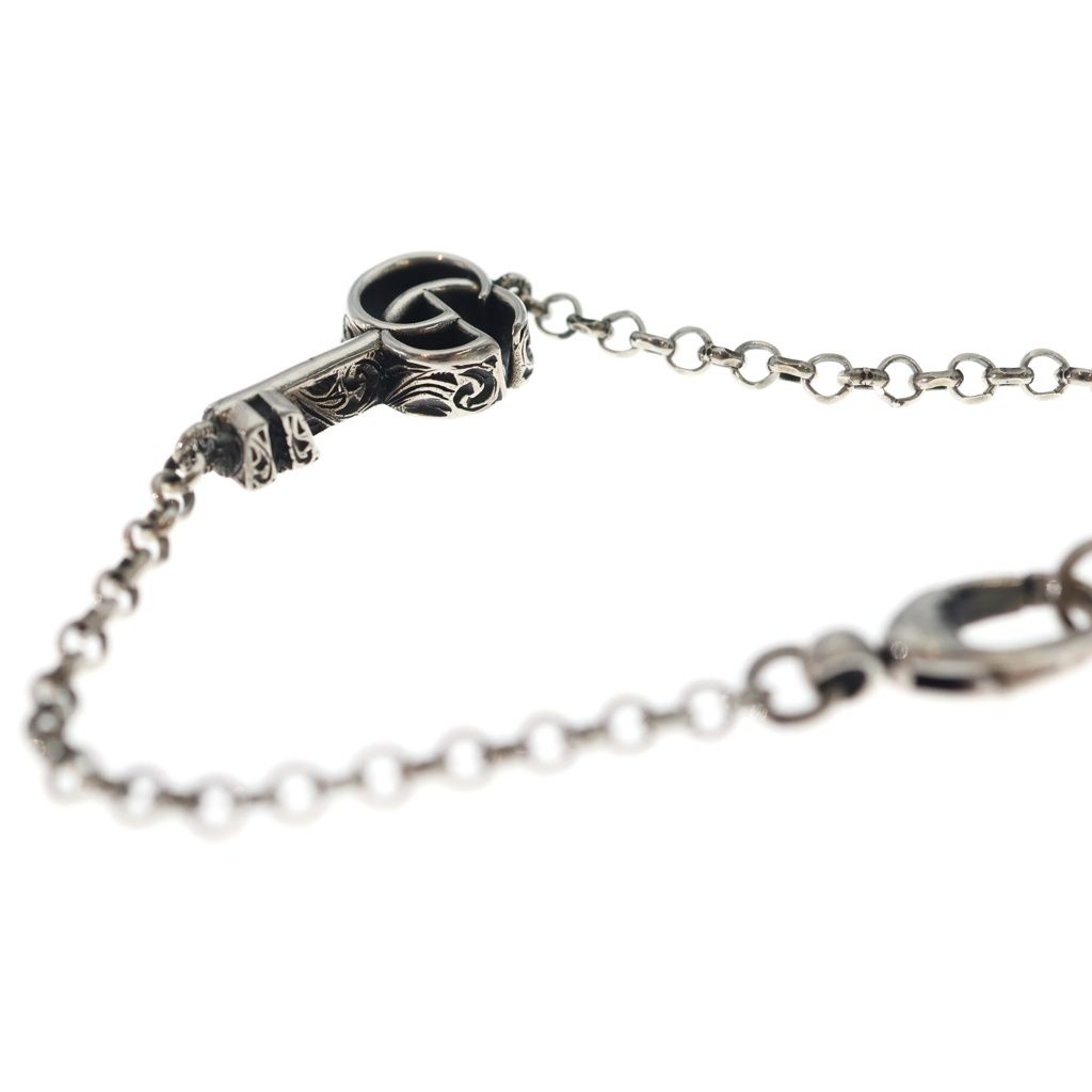 Gucci Double Key Charm Bracelet Silver Chain — view 6
