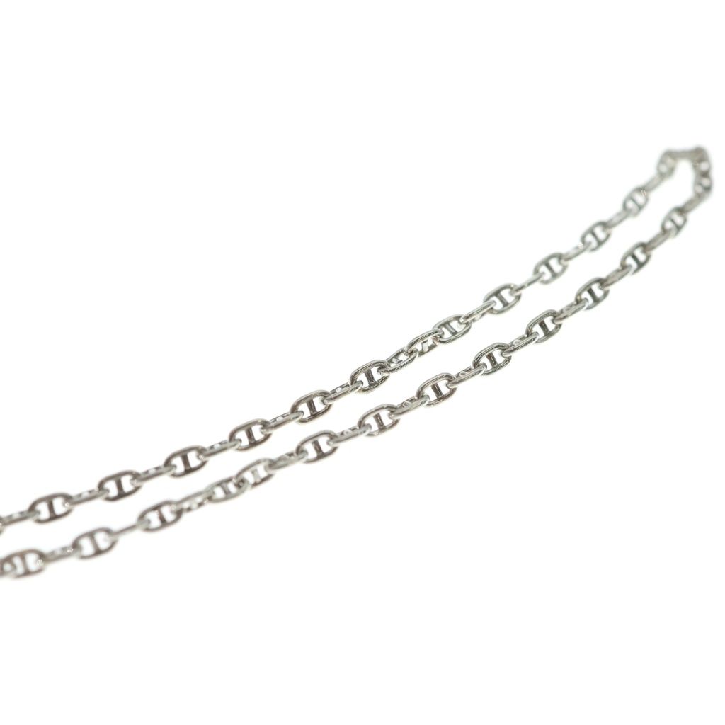Hermes Kelly Charm Chaine D'ancre Bracelet Silver Pink Gold 750 — view 6
