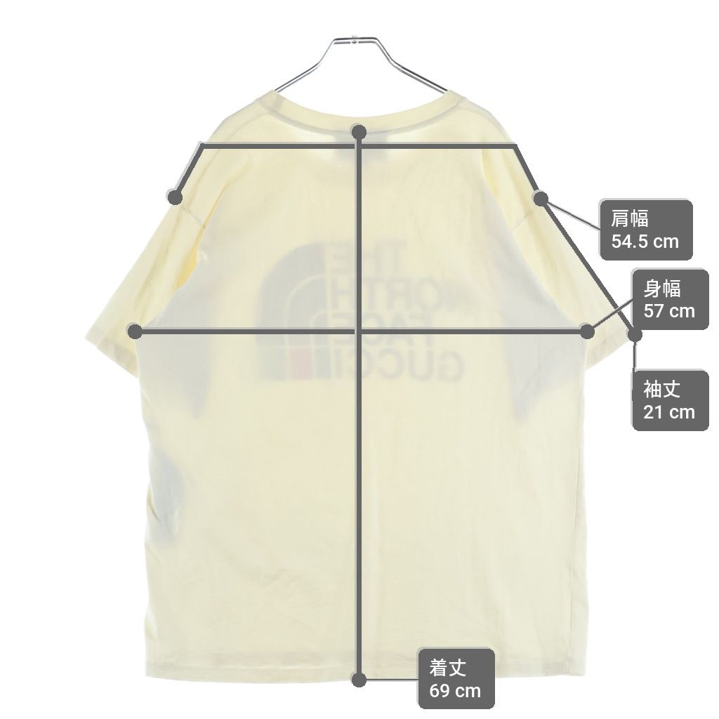 Gucci the North Face Oversize T-Shirt Logo Print Short Sleeve Ivory — view 9