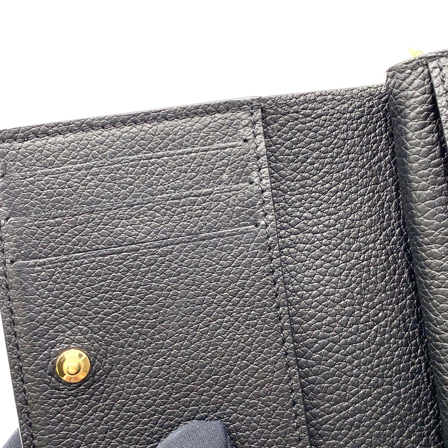 Louis Vuitton Portefeuille Monogram Empreinte Noir Leather Black Bifold Wallet — view 9