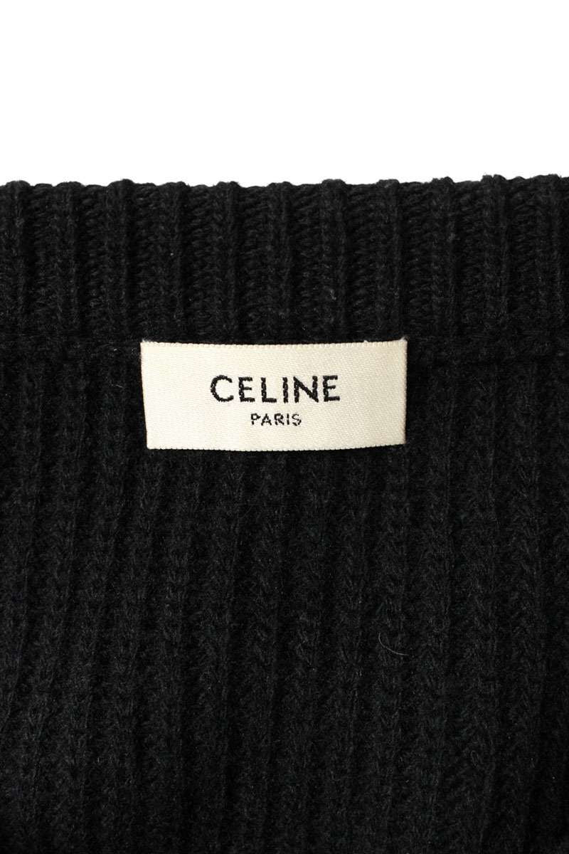 Celine Logo Patch Oversize Knit XL Sweater — view 3