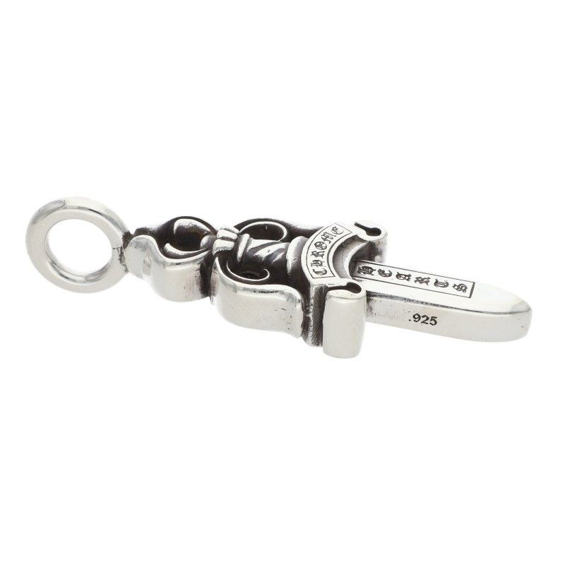 Chrome Hearts Double Dagger Pendant Silver Necklace — view 5