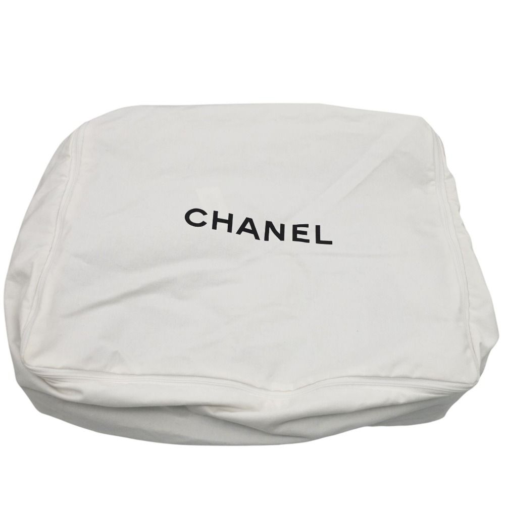 Chanel Big CC Logo Throw Wool Cashmere Blend Reversible 185 140 cm Ivory Blanket — view 9
