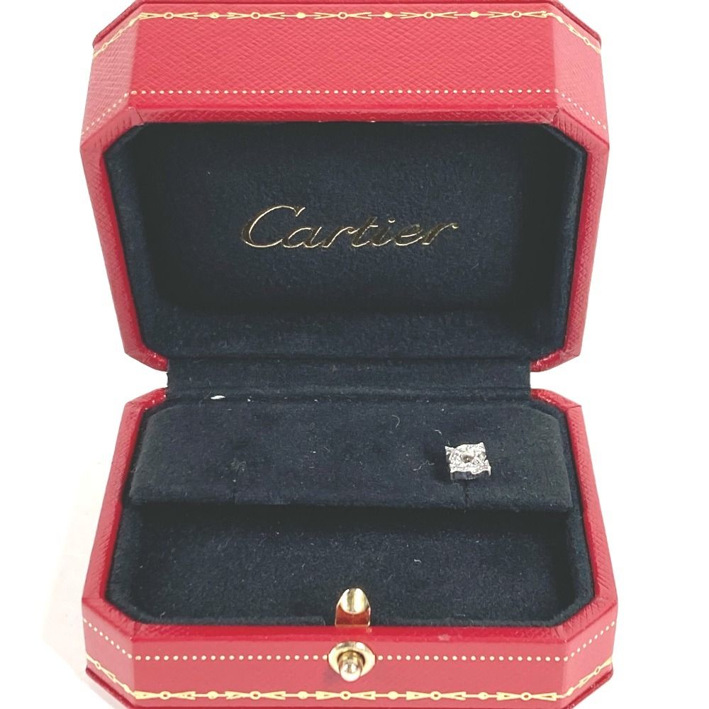 Cartier Earrings Entrelace Diamond 2C Logo Single Silver — view 8