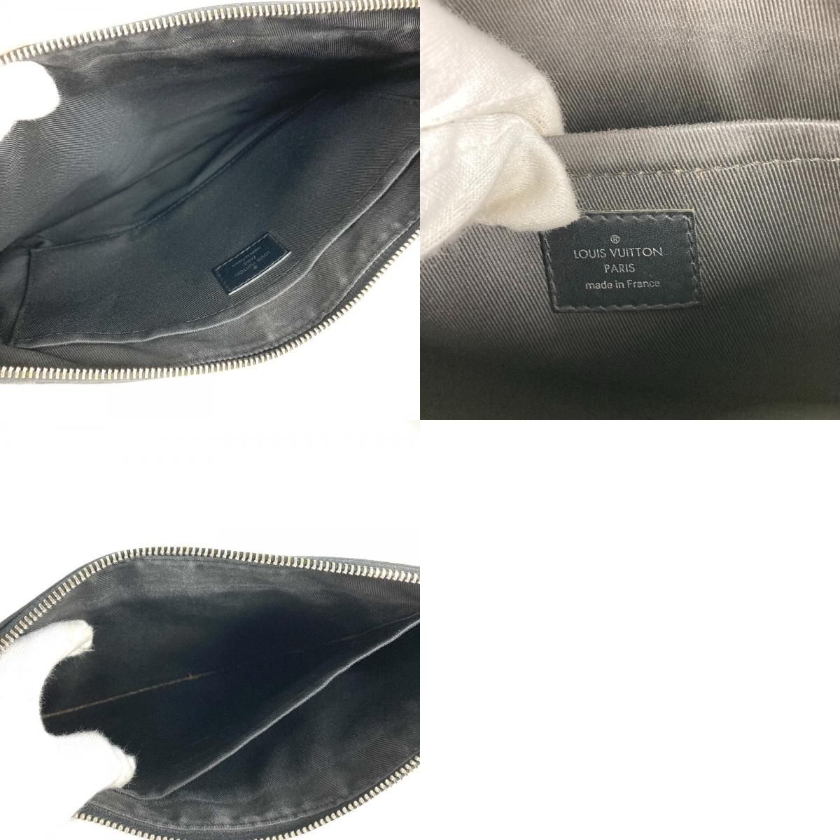 Louis Vuitton Clutch Pochette Discovery Monogram Macassar Canvas Brown — view 9