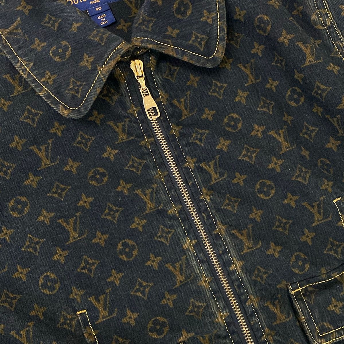 Louis Vuitton 40 M Wyz Dark Brown Monogram Denim Collection Jacket — view 9