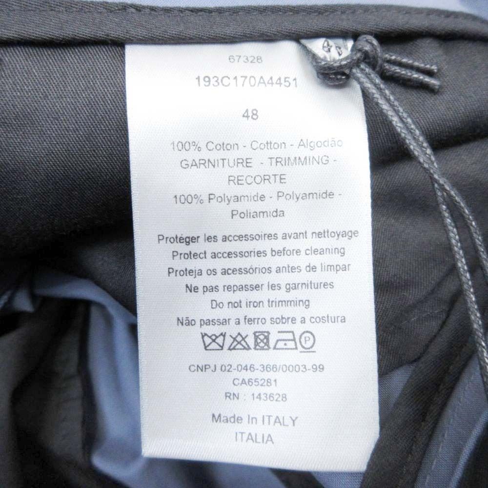 Dior Homme Cargo Pants Wide Tapered Silhouette Work 48 Blue Gray — view 8