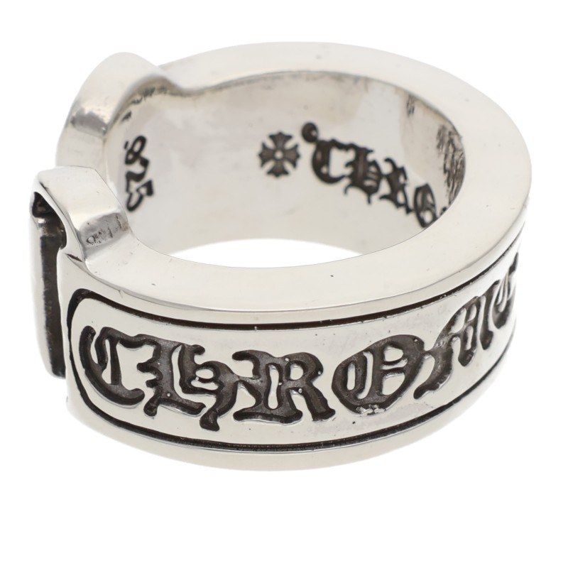 Chrome Hearts LG Scroll Label Silver Ring — view 5