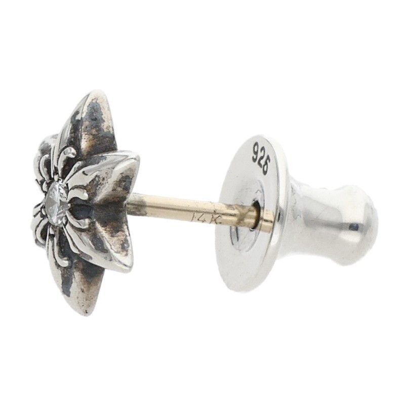Chrome Hearts CO Star Dmnd Stud 1 Diamond Silver Earrings — view 5