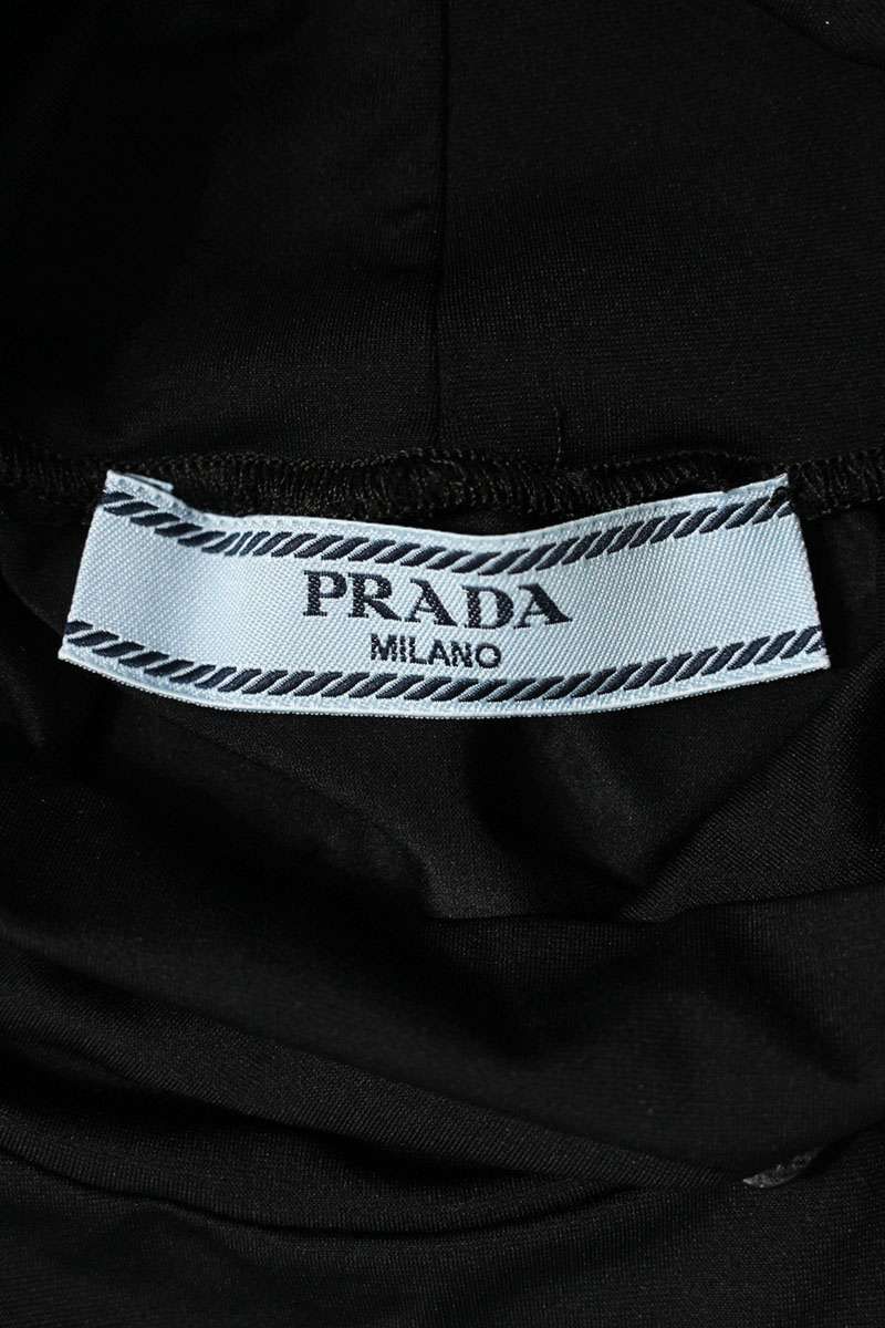 Prada Triangle Logo Stretch Long Sleeve Top 38 — view 3
