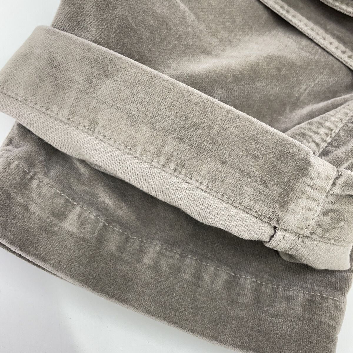 Brunello Cucinelli Gray Velour Attach Pants 40 — view 9
