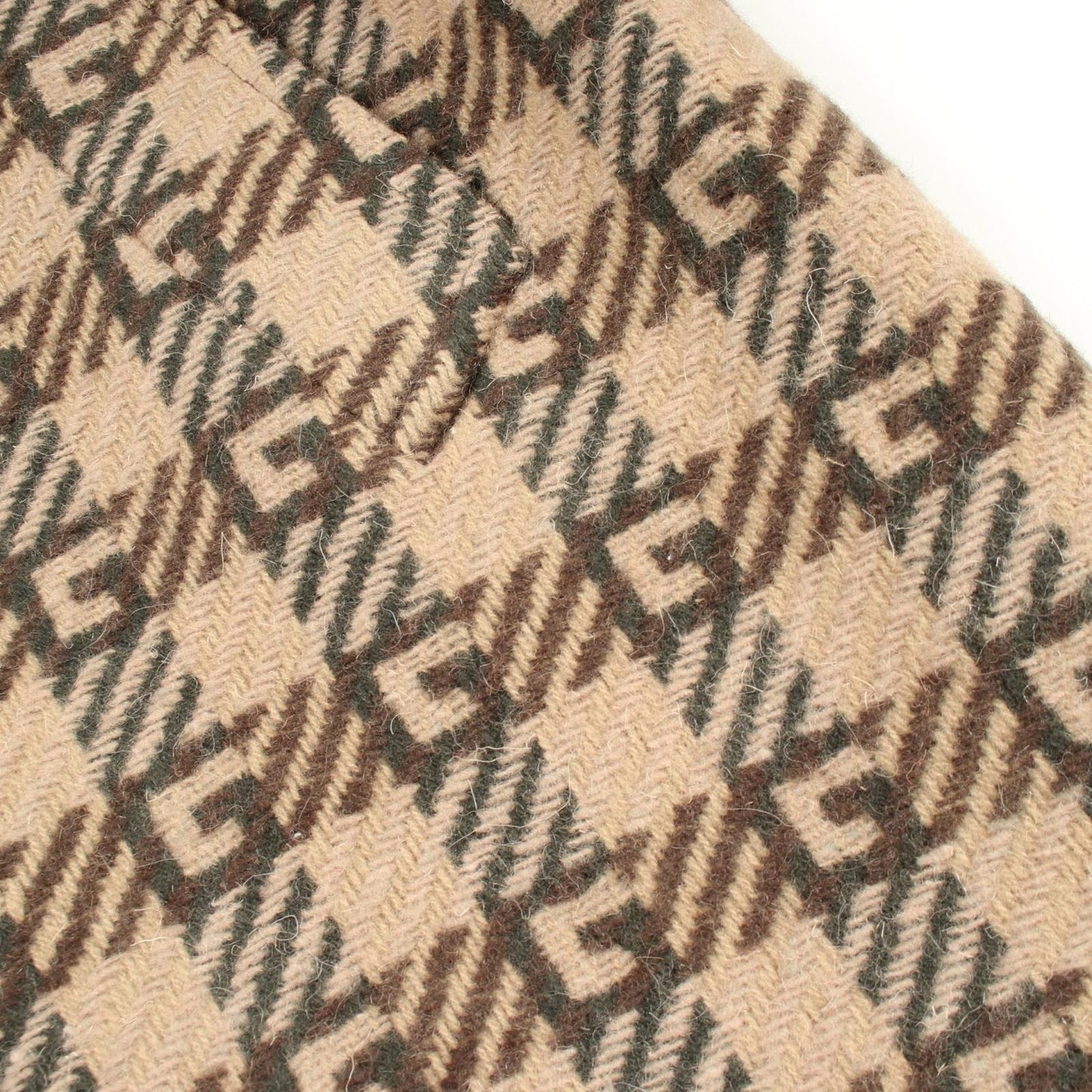 Gucci GG Jacquard Brown Wool Coat — view 9