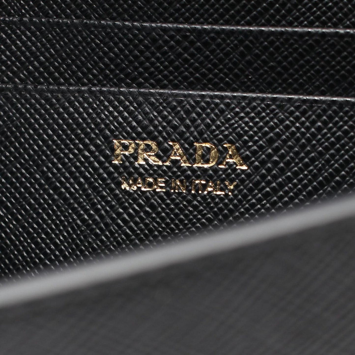 Prada Shoulder Bag Saffiano Triangle Logo Black Leather — view 4