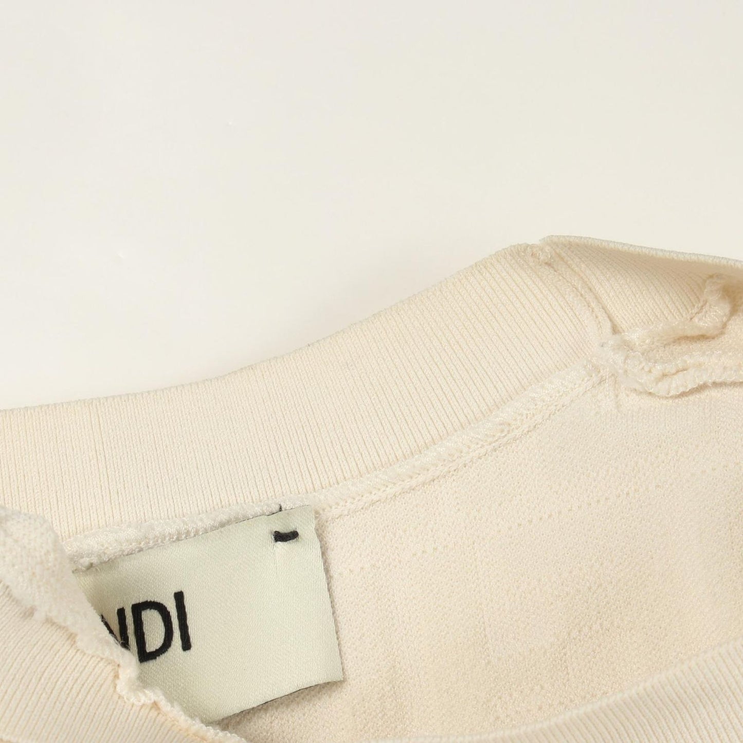 Fendi Knit FF Logo Short Sleeve Polyester Top Sweater — view 7