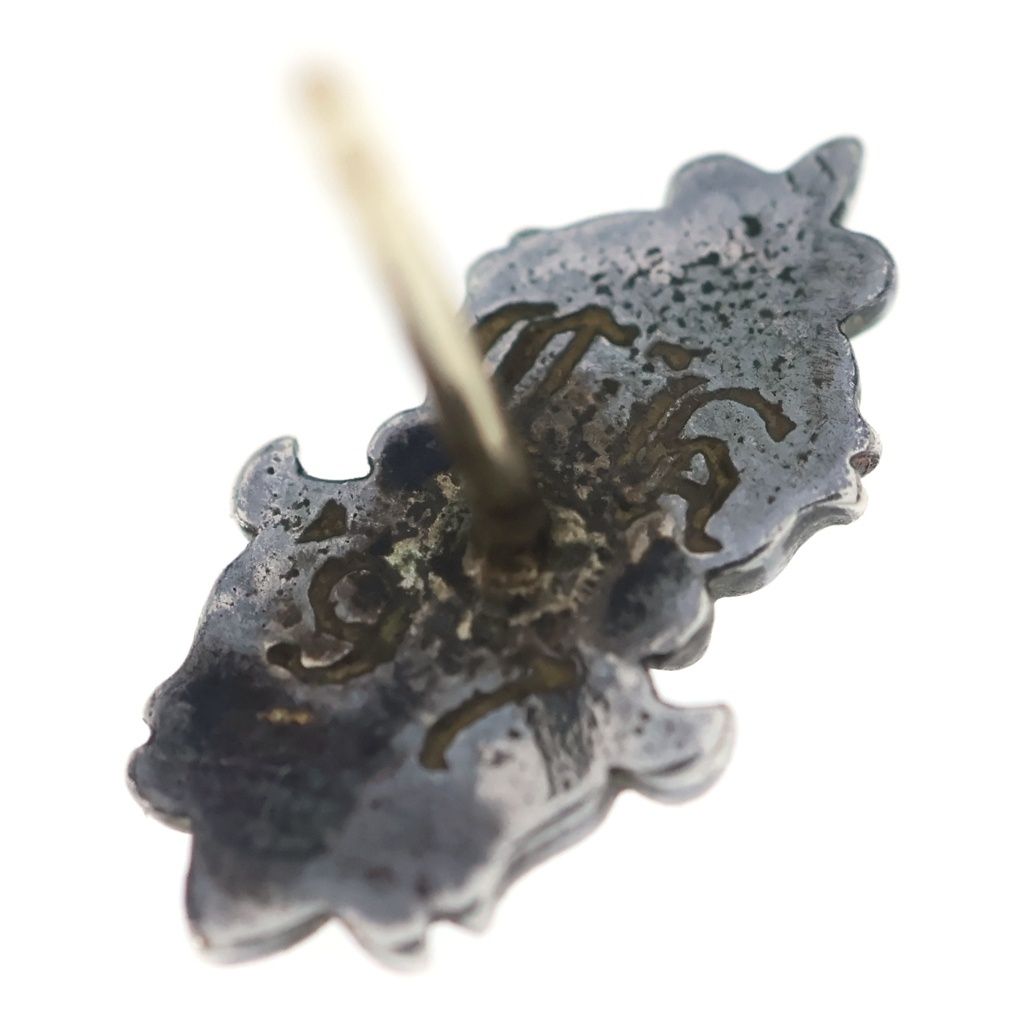 Chrome Hearts Floral Teardrop Cross Earrings Silver — view 6