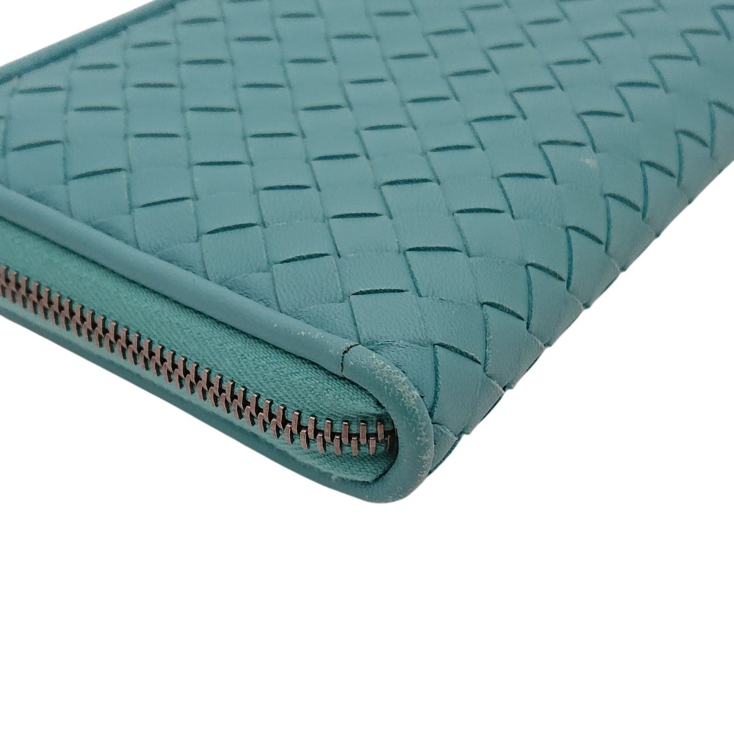 Bottega Veneta Intrecciato Round Zip Wallet Emerald Green — view 9