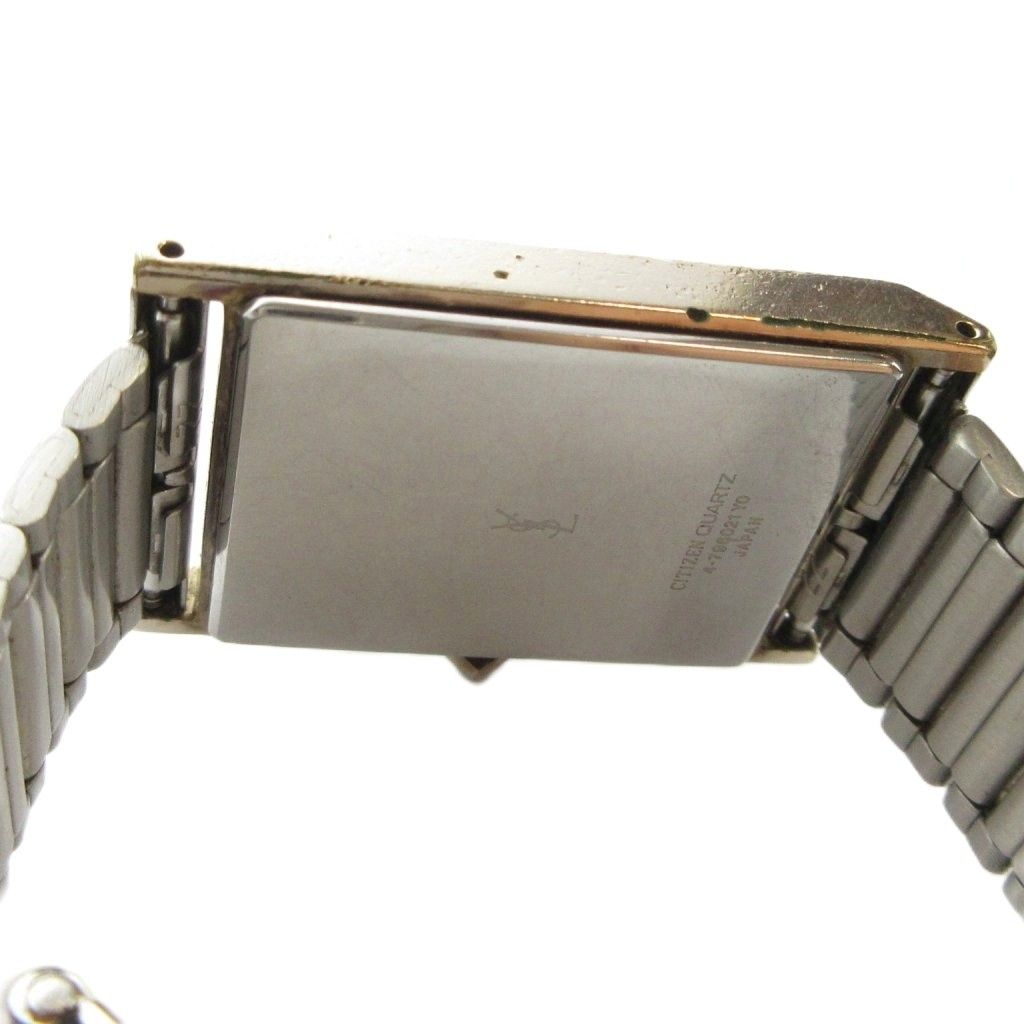 Saint Laurent Yves 4 Watch Quartz Square Logo Silver — view 6