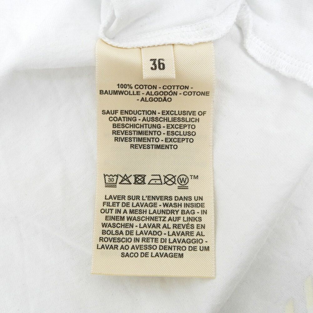 Hermes T-Shirt Cartouche Chevron 36 Cotton White — view 9