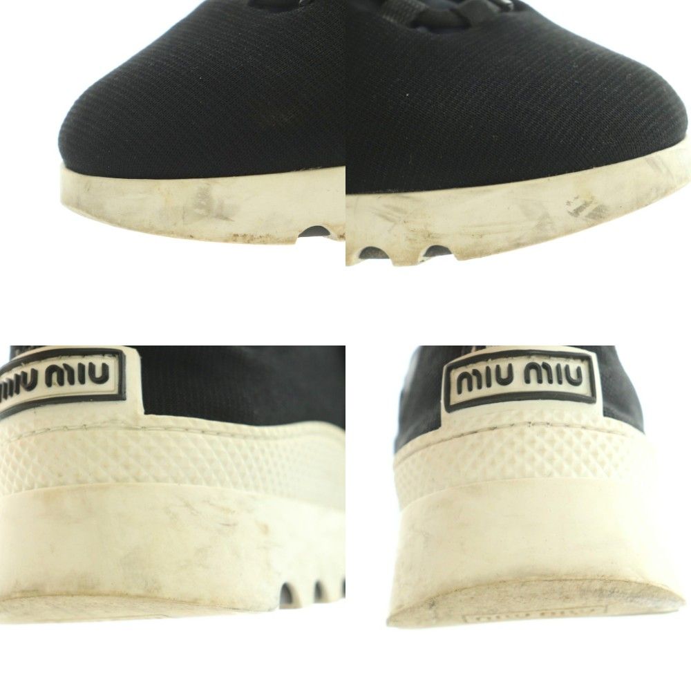 Miu Miu Miu Maglia Maria Sneakers Shoes 37.5 Black 613 — view 8