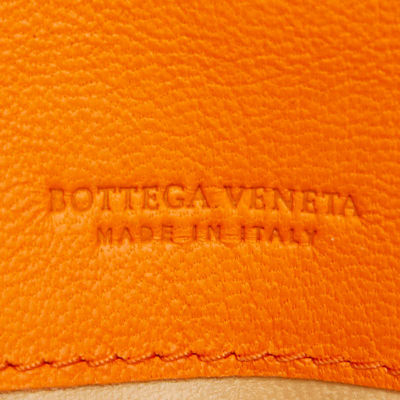 Bottega Veneta Intrecciato Wallet Orange Leather — view 9