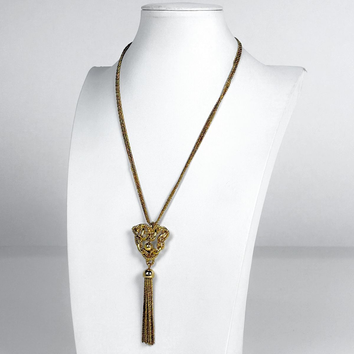 Dior Logo Necklace Fringe Gold Plated — view 4